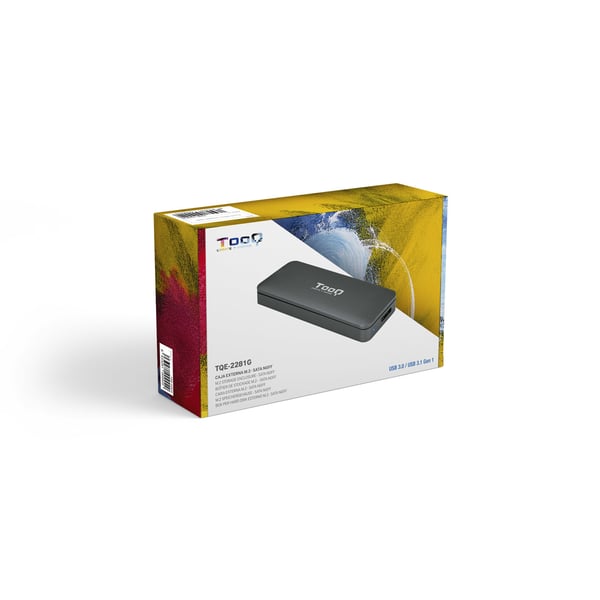 TooQ TQE-2281G drevkabinet SSD kabinet Grå M.2