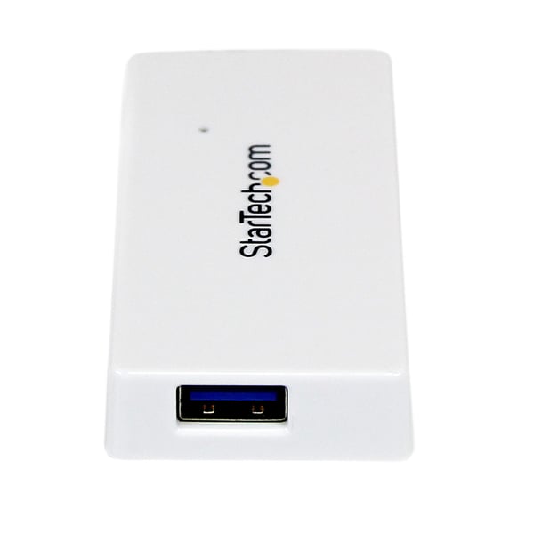 StarTech.com Bärbar SuperSpeed mini USB 3.0-hubb med 4 portar - 5Gbps - Vit