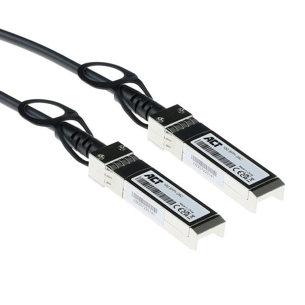 ACT TR0201 InfiniBand og fiberoptisk kabel 1 m SFP+ Sort
