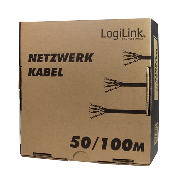 LogiLink CPV0033 netværkskabel Grå 100 m Cat6 U/UTP (UTP) Rund