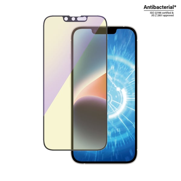 PanzerGlass ® Anti-blue light Screen Protector iPhone 14 | 13 | 13 Pro | Ultra-Wide Fit w. EasyAligner Genomskinligt skärmskydd Apple 1 styck PanzerGlass ® Anti-blue light Screen Protector iPhone 14 | 13 | 13 Pro | Ultra-Wide Fit w. EasyAligner Genomskinligt skärmskydd Apple 1 styck