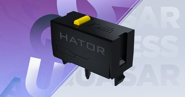 HATOR Quasar 3 Wireless gamingmus, 2.4 GHz + Bluetooth + USB, Optical Yellow 100M Switches, PixArt PAW3311, RGB, Web SyncHUB™, Sort
