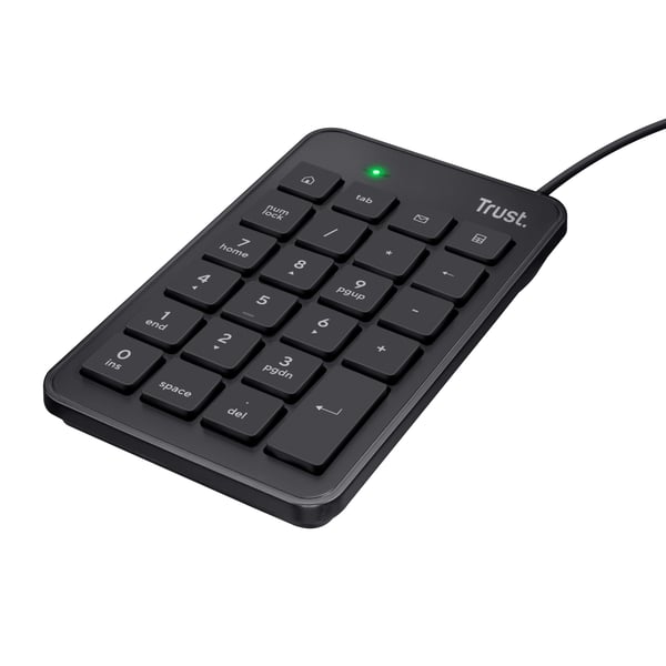 Trust 22221 numeriskt tangentbord Bärbar dator/PC USB Svart