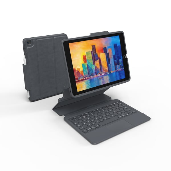 ZAGG KBD PRO KEYS MED TRACKPAD TYSK FÖR APPLE IPAD 10.2 SVART/GRÅ (103407953)