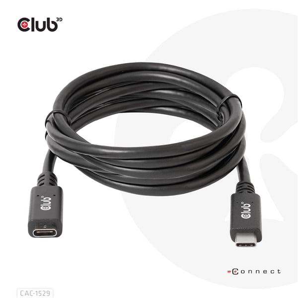 CLUB3D CAC-1529 USB-kablar USB 3.2 Gen 1 (3.1 Gen 1) 2 m USB C 5 Gbit/s 60 W Svart