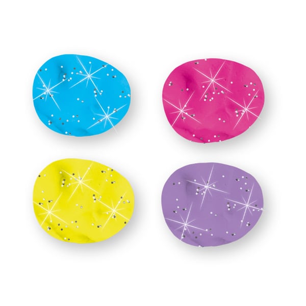 SES Creative 00515 kulutustavaroiden muovaus Muovailuvaha 360 g Sininen, Vaaleanpunainen, Purppura, Keltainen 4 kpl