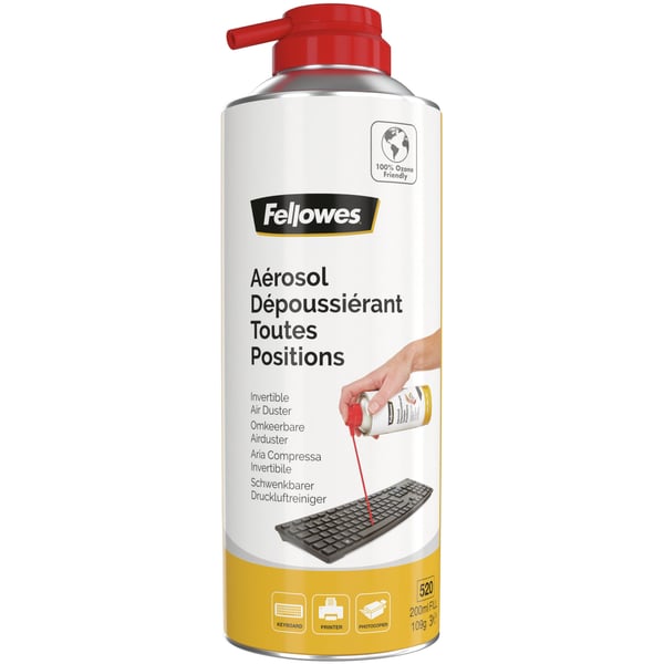Fellowes 9974805 rensegrej til værktøj Tastatur, Printer, Universel Udstyrsrensning lufttryksrenser 200 ml
