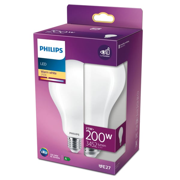 Philips Filament pære, matteret 200 W A95 E27