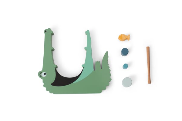 BS Toys GA348 lautapeli Feed the Crocodile Hienomotoriikkaa kehittävä peli (Näppäryys)