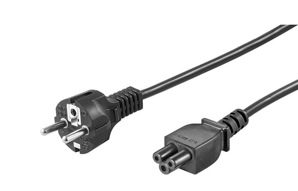 Microconnect PE010810S el-ledning Sort 1 m Strømstik type E+F C5 forbinder