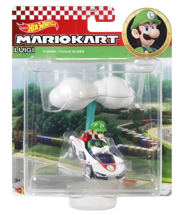 Hot Wheels MARIOKART Luigi P-Wing and Cloud Glider