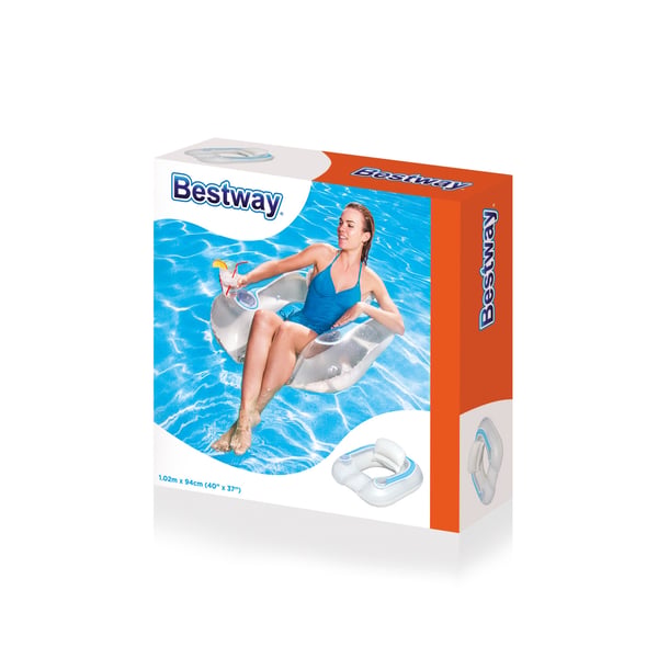 Bestway 43097 pool- och badmadrass Blå, Transparent Mönstrad Vinyl Sittring