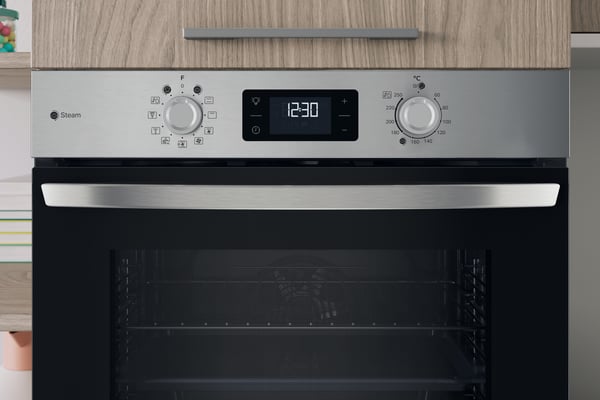 Indesit IO 258HS X 71 L Rustfrit stål