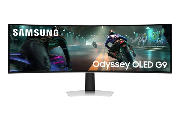 Samsung G91SD computerskærm 124,5 cm (49") 5120 x 1440 pixel Dual QHD OLED Sølv