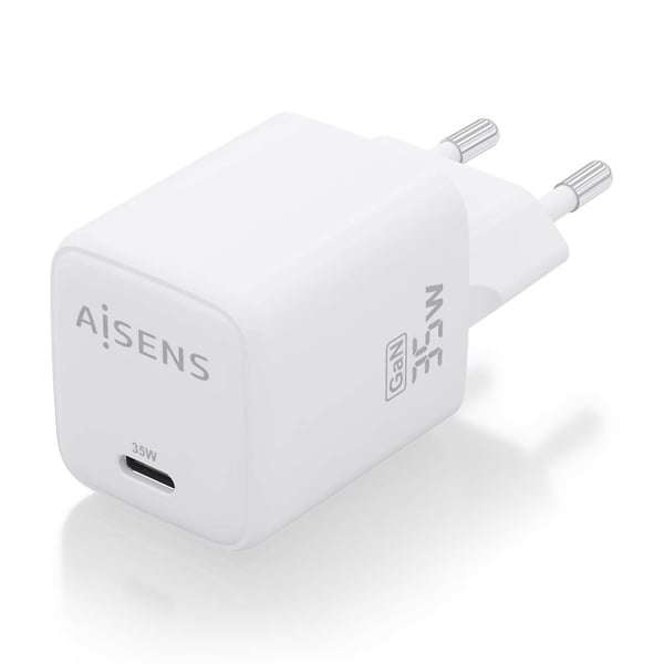 AISENS ASCH-35W1P016-W oplader til mobil enhed Universel Hvid Vekselstrøm Hurtig opladning Indendørs