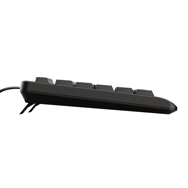 Trust TK-150 Kablet Tastatur Dansk, QWERTZ Sort med numerisk tastatur (23983)
