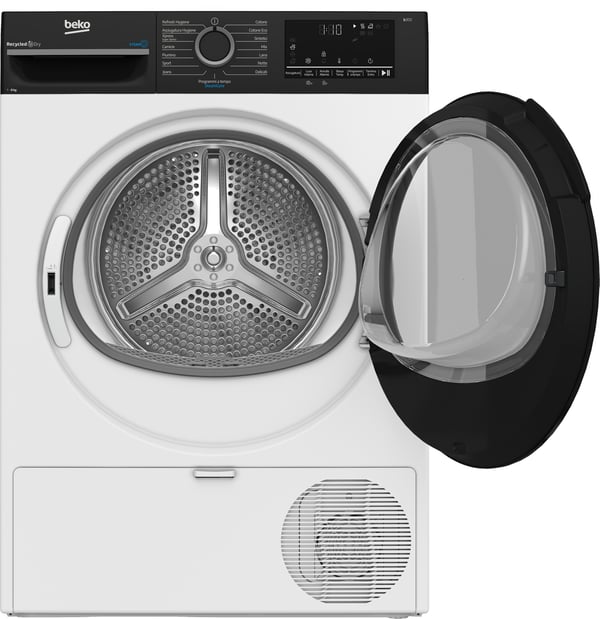 Beko BMEPT481SBI_IT kuivausrumpu Vapaasti seisova Edestä täytettävä 8 kg Valkoinen