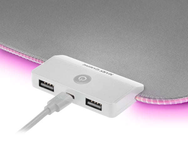 Mars Gaming MMPRGB2S hiirimatto Pelihiirimatto Hopea, Valkoinen