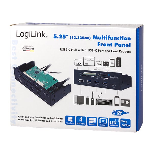 LogiLink UA0341 kortläsare SATA Intern Svart