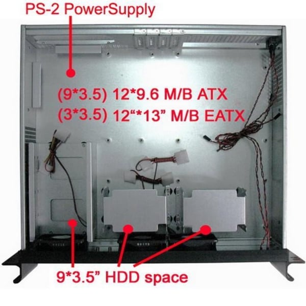 Techly I-CASE IPC-338 computeretui Stativ Sort 350 W