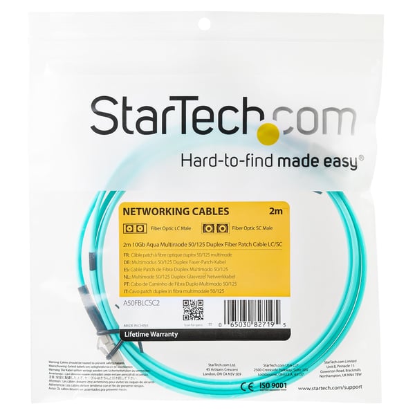 StarTech.com A50FBLCLC2 InfiniBand och fiberoptisk kabel 2 m LC Turkos