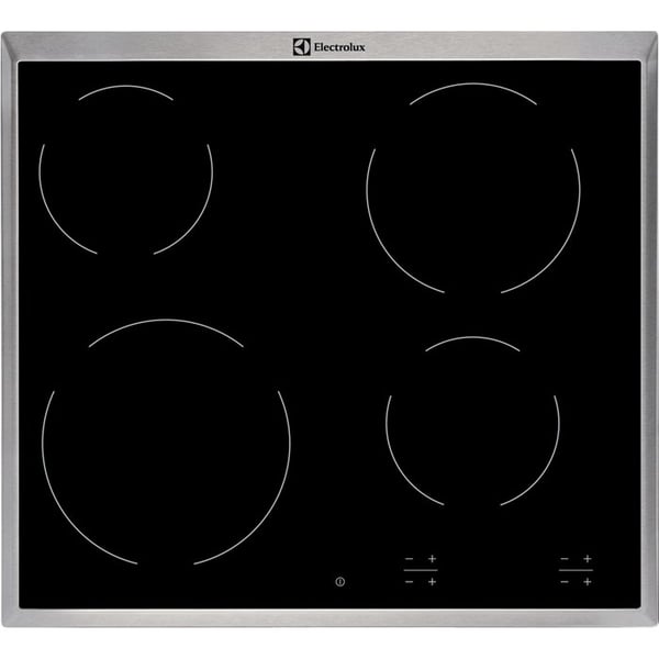 Electrolux EHF16240XK kogeplade Sort Indbygget Keramisk 4 zone(s)