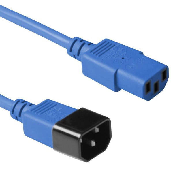 Microconnect PE1413B3 el-ledning Blå 3 m C13 forbinder C14 forbinder