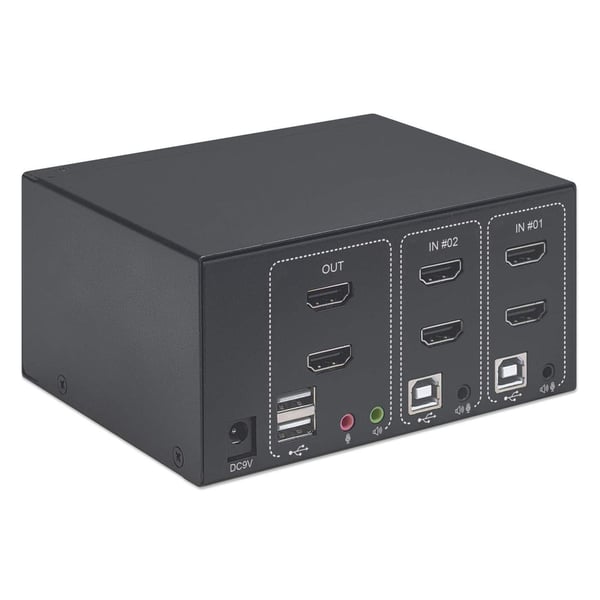 Manhattan 153522 KVM-switchar Svart