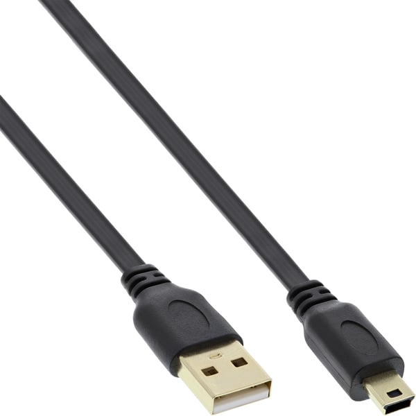 InLine 31820F USB-kabel USB 2.0 2 m USB A Mini-USB B Sort