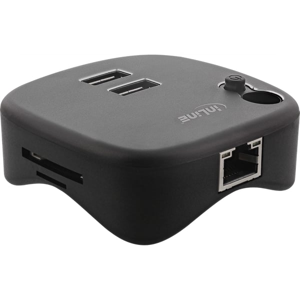 InLine 35392 gränssnittshubbar USB 3.2 Gen 1 (3.1 Gen 1) Type-A 5000 Mbit/s Svart
