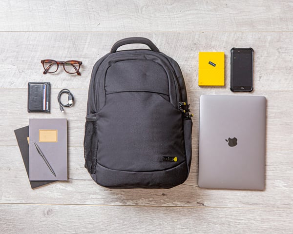 Techair Eco essential 39,6 cm (15.6") Reppukotelo Musta