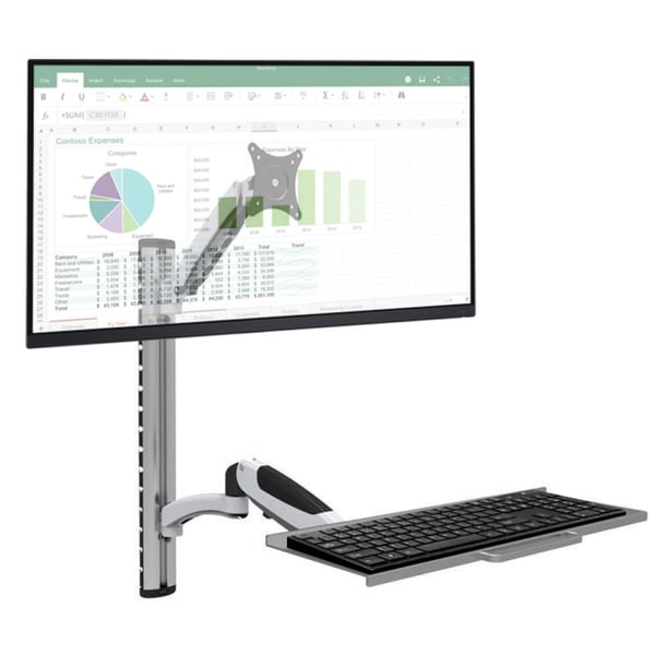 Techly ICA-PLW 02 skærmbeslag og -stativer 68,6 cm (27") Væg Sølv