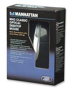 Manhattan 177009 hiiri PS/2 Optinen 1000 DPI