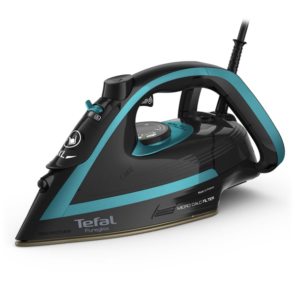 Tefal Puregliss FV8066 Torr & Ångstrykjärn Durilium AirGlide Autoclean soleplate 3000 W Svart, Blå