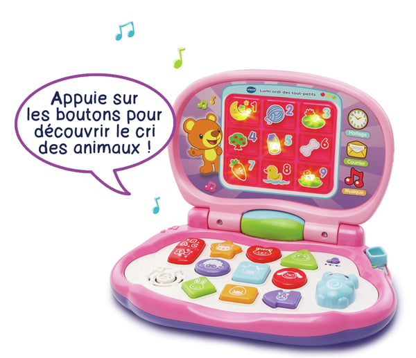 VTech Lumi ordi des tout-petits rose