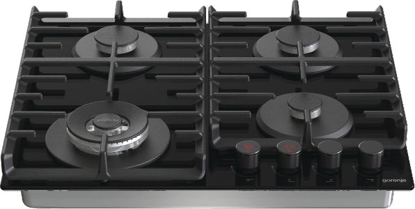 Gorenje GKTW642SYB kogeplade Sort Indbygget 60 cm Gaskomfur 4 zone(s)