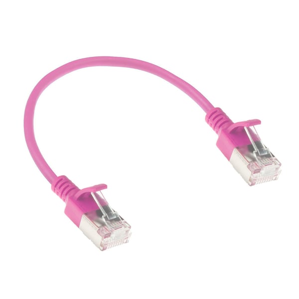 ACT DC7430 netværkskabel Lyserød 0,15 m Cat6a U/FTP (STP) Rund