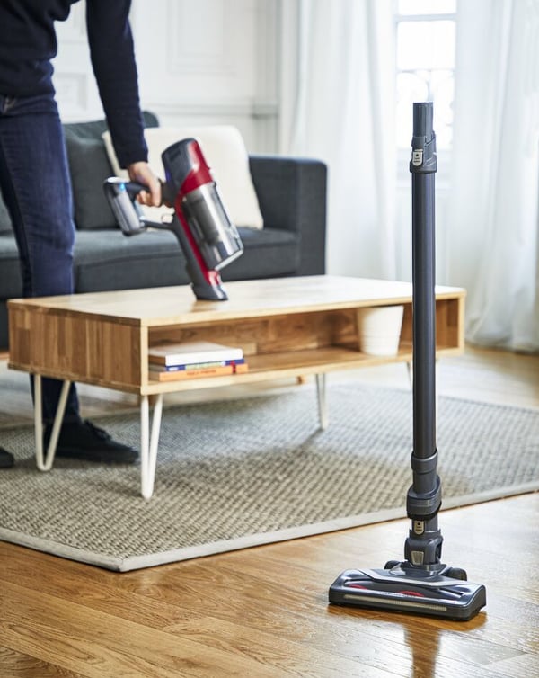 Rowenta RH6878 Skaftdammsugare, 2-i-1 Batteri Torr Cyklonisk Utan påse 0,55 l 100 W Röd, Grå