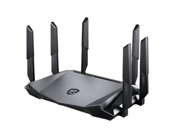 MSI RadiX AX6600 WiFi 6 Tri-Band trådlös router Gigabit Ethernet Tri-band (2,4 GHz / 5 GHz / 5 GHz) Svart