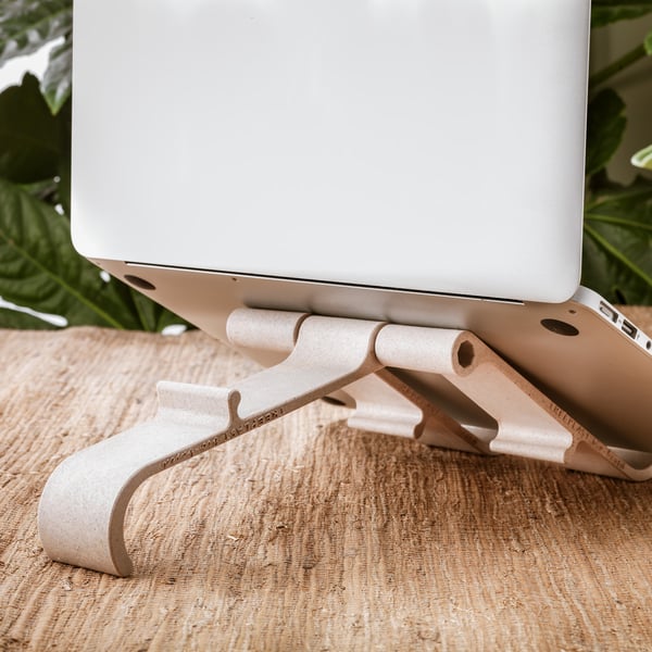 R-Go Tools Laptop- en tabletstandaard R-Go Treepod, ergonomisch en modulair, verstelbaar, biobased