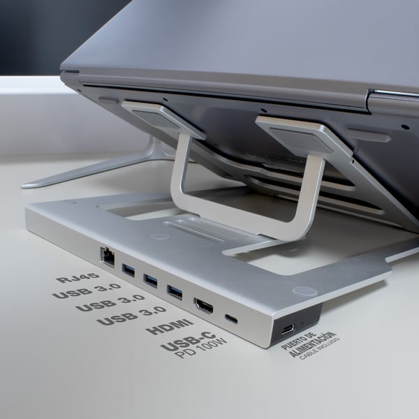CoolBox Coo-atril-dock Kabel USB 3.2 Gen 1 (3.1 Gen 1) Type-C Grå