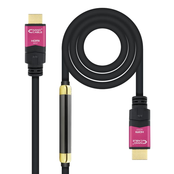 Nanocable 10.15.3730 HDMI-kaapeli 30 m HDMI-tyyppi A (vakio) Musta, Vaaleanpunainen
