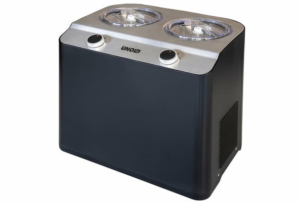 Unold Doppio Jäätelökone-kompressori 2,4 L 250 W Musta, Satiini teräs