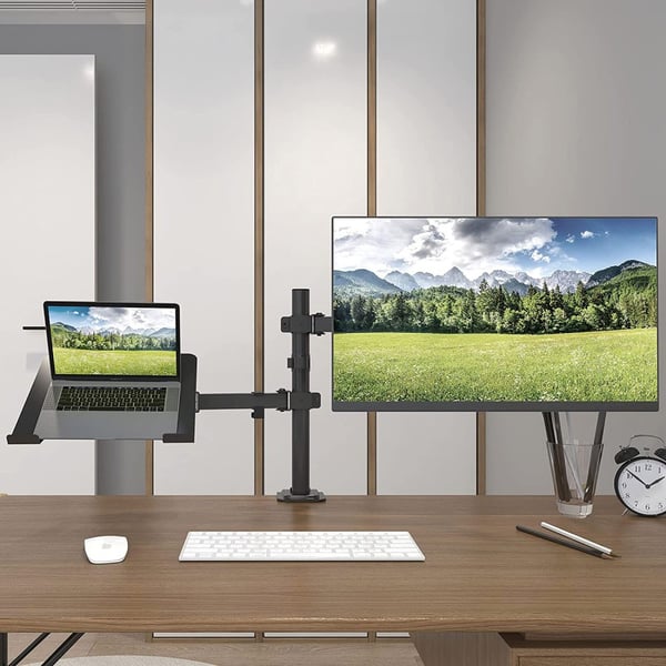 Techly ICA-LCD 174NB skærmbeslag og -stativer 81,3 cm (32") Skrivebord Sort