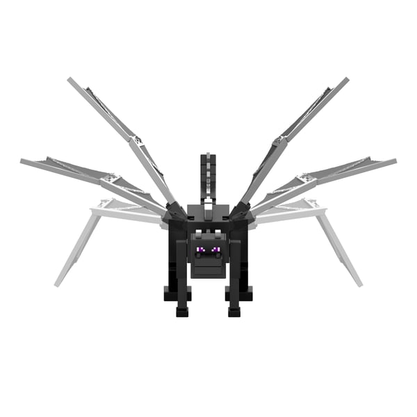 Minecraft Ender-drageactionfigur med åndeangreb med 10 diske, 51 cm vingefang