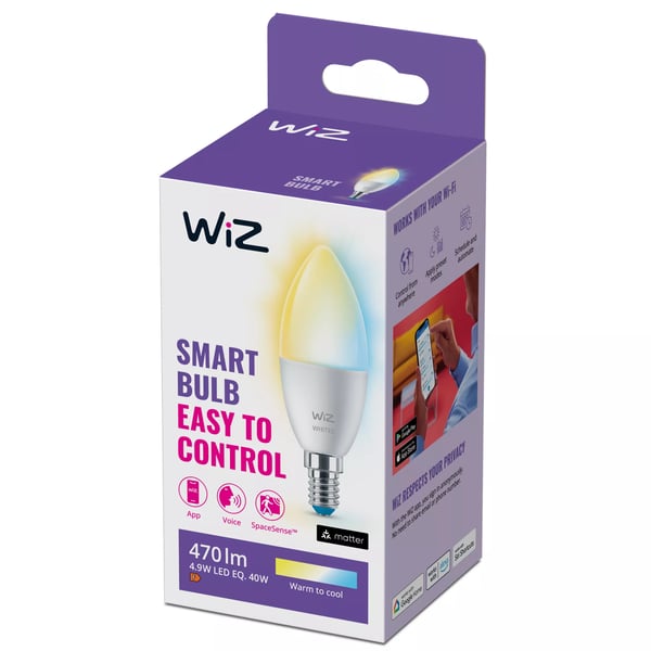 WiZ Kronljus 40W C37 E14