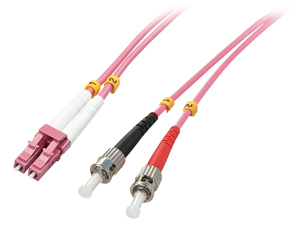 Lindy 46350 InfiniBand- ja kuituoptiikkakaapeli 1 m LC ST Vaaleanpunainen