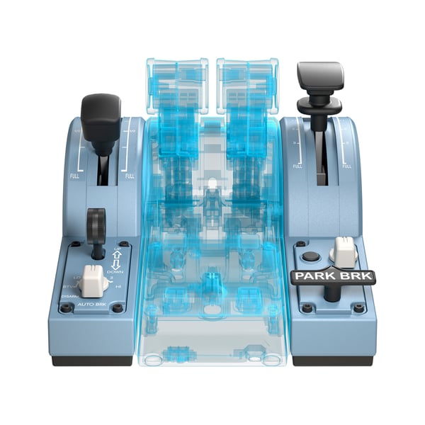 Thrustmaster TCA Quadrant Add-On Airbus Edition Blå Flysimulator Analog/digital PC