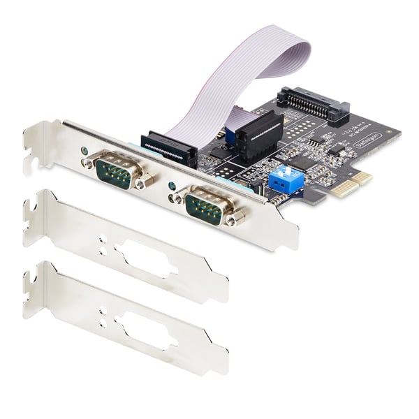 StarTech.com 2-Port Seriell PCIe-kort, RS232/RS422/RS485 Seriellkort