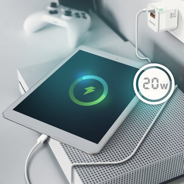 AISENS ASCH-20W2P002-W mobilladdare Universal Vit AC Snabb laddning inomhus